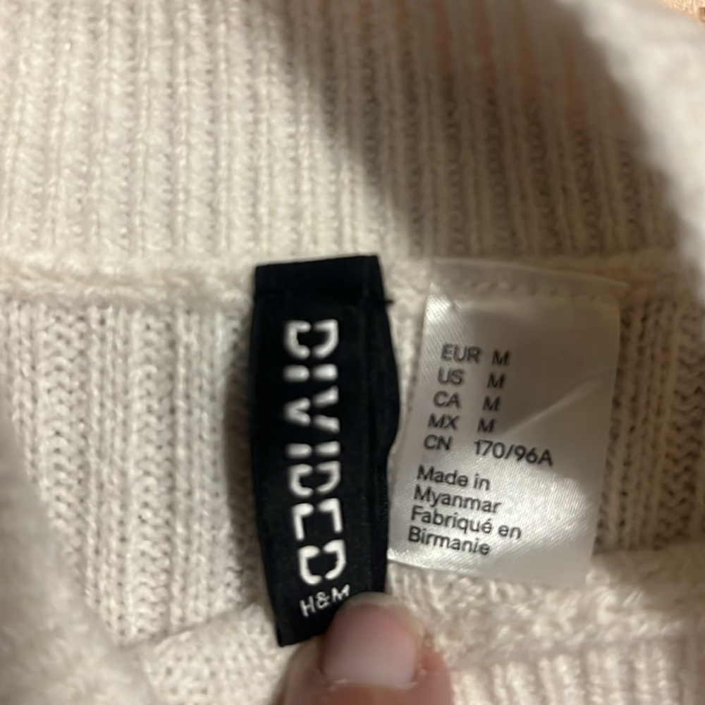 DIVIDED by H&M Striped Black and White Women's Sweater Size M Coastal Casual - Picture 2 of 6